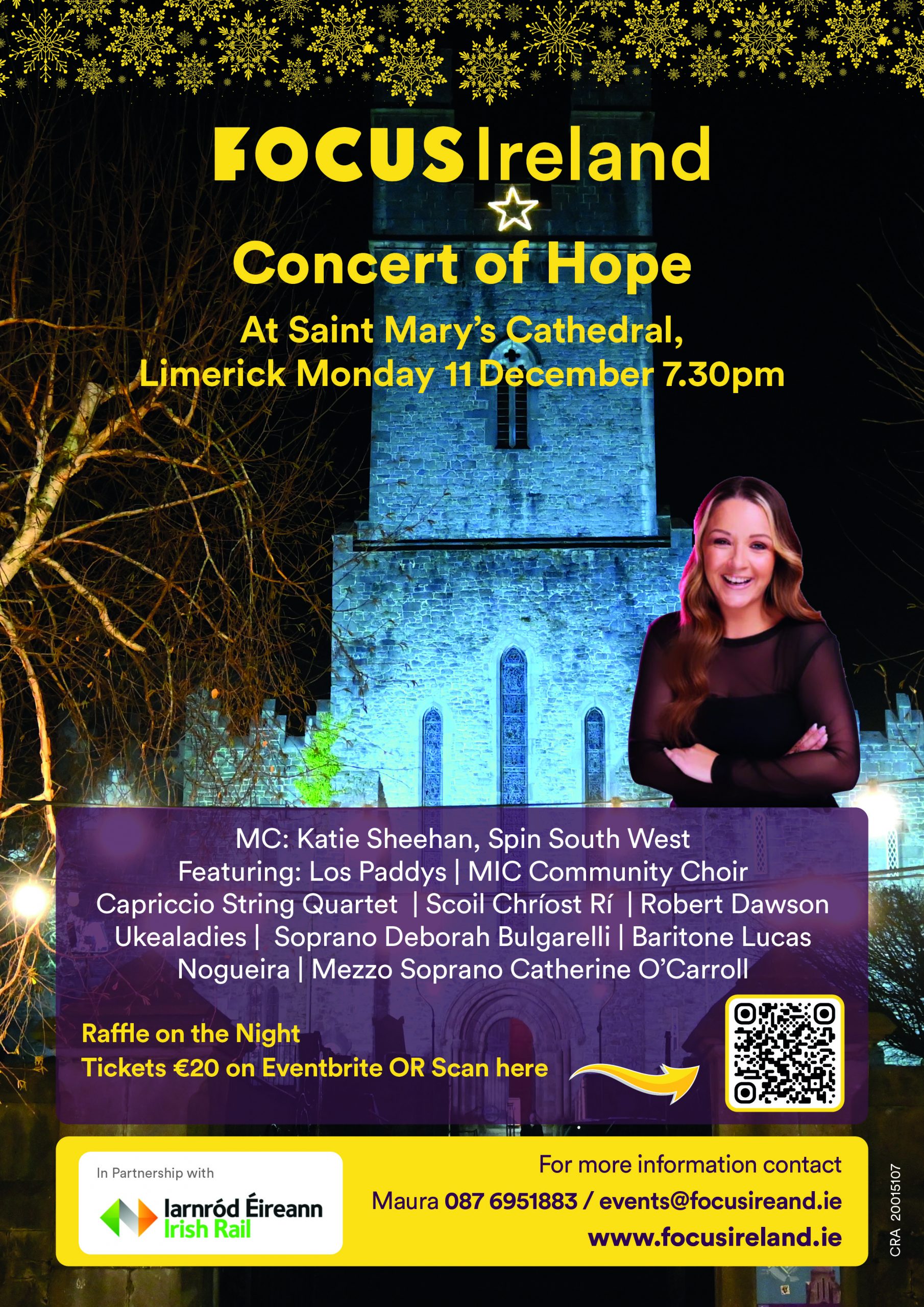 Focus Ireland Christmas Concert of Hope poster.