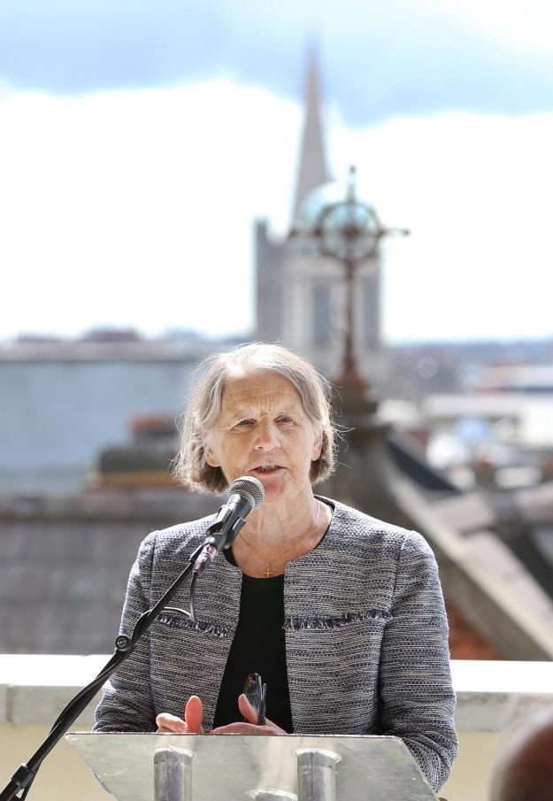 Sister Stan Speaks at a Focus Ireland event.